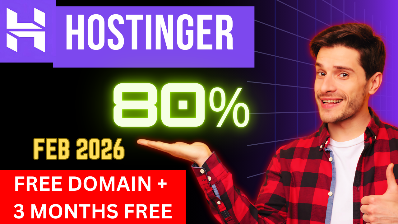 hostinger coupon code 2026 upto 80% off plus extra 20% off on couponschaos.com website.